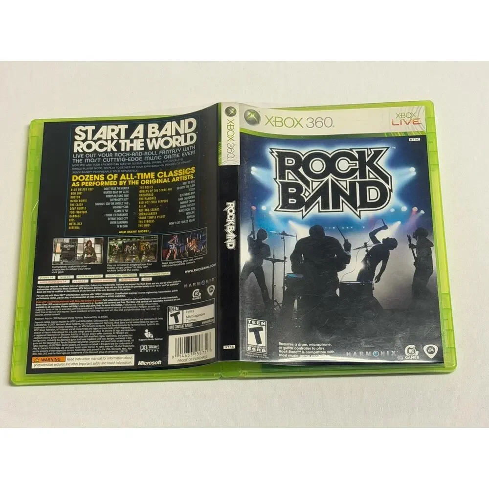 Rock Band - Microsoft Xbox 360 Video Game -Working -Tested -With Booklet